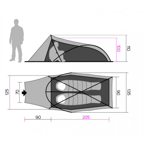 TIENDA HANNAH HAWK 2p